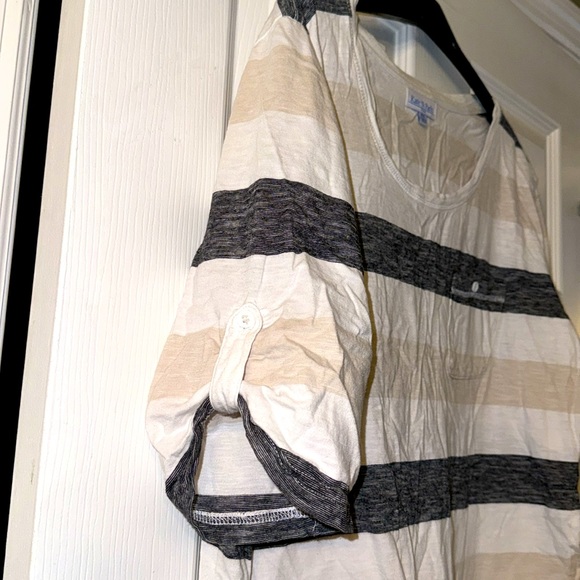 Kate Parks Striped 3/4 Sleeve Soft Top - Picture 3 of 6